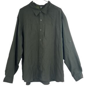 Royal Robbin’s‎ Mens Button Down Collared Long Sleeve Green XXL